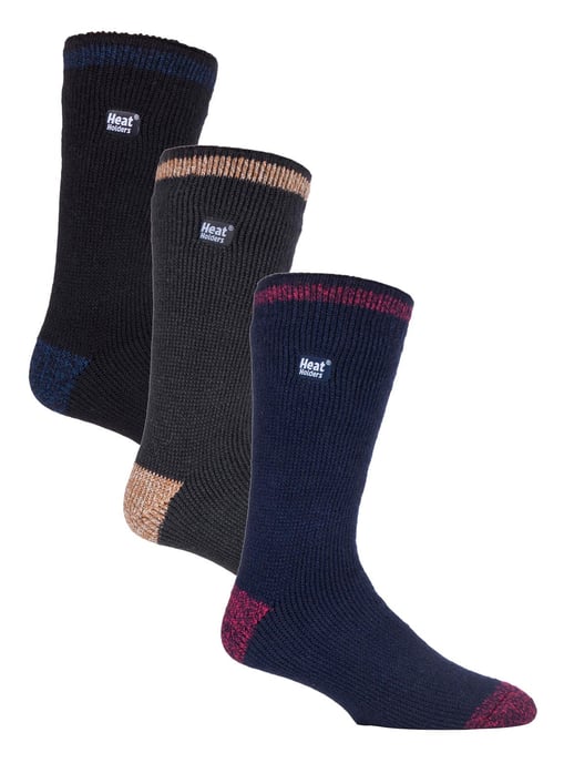 HEAT HOLDERS - 3-pack Multipack Isolerade termosockor för herrar för vintern - Block Twist - Image 1