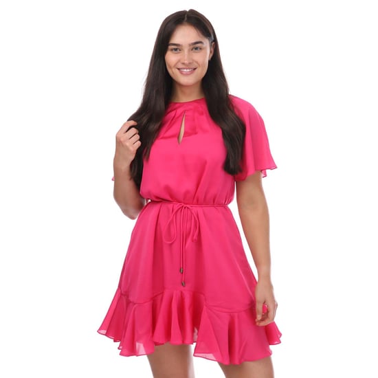 Women's Ted Baker Elsieee Fluted Hem Mini Dress in Pink