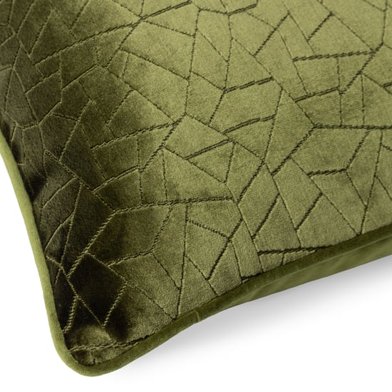 Höem Malans Cut Velvet Piped Polyester Filled Cushion - Image 4