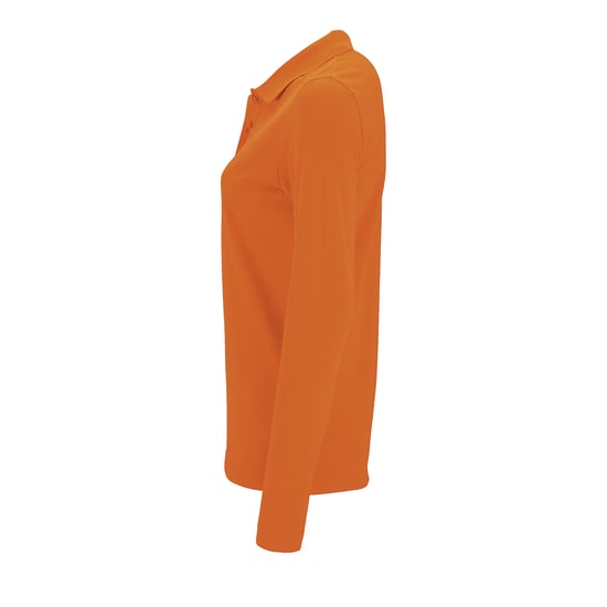SOLS Dames/dames Perfecte Lange Mouw Pique Polo Shirt (Oranje) - Image 4