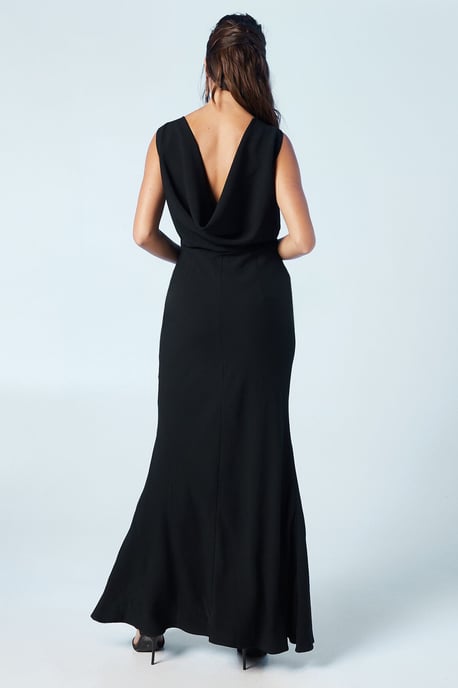 Coast Womens A-Line Maxi Dress Blue Polyester Sleeveless Long Crepe - Image 3