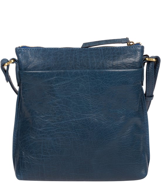 'Nikita' Snorkel Blue Leather Cross Body Bag
