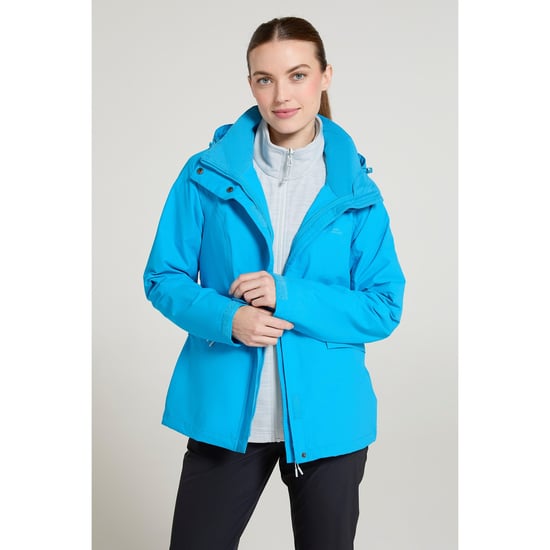 Mountain Warehouse Dames/Dames Thunderstorm II 3 in 1 Waterdichte Jas (Helder Blauw) - Image 1