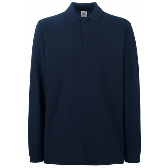 Fruit Of The Loom Mens Premium Long Sleeve Polo Shirt - Image 1
