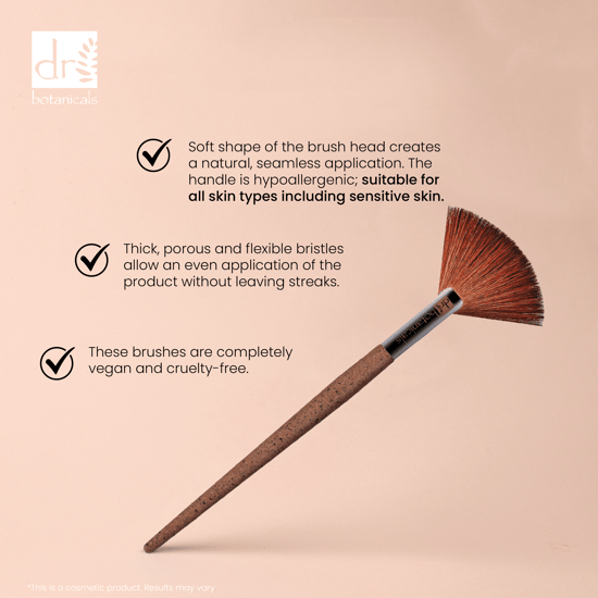 Dr Botanicals Coffee Ground Fan Brush - Image 4
