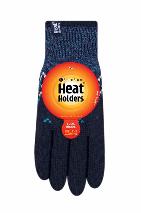 Heat Holders - Womens Nordic Fleece Lined Thermal Gloves - Image 2