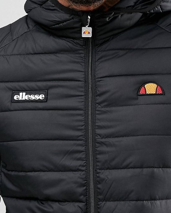 Ellesse Mens Plus Padded Lombardy Jacket In Black - Image 3