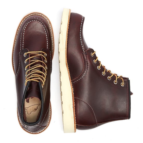 Red Wing Shoes Classic Moc Toe Excilbur Mens Black Cherry Boots - Image 6