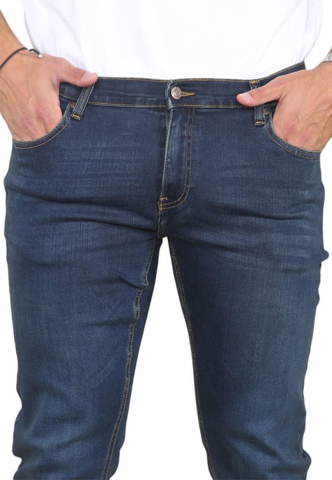 MYT Herenjeans met rechte pijpen, hyperstretch denim in donkerblauw - Image 4
