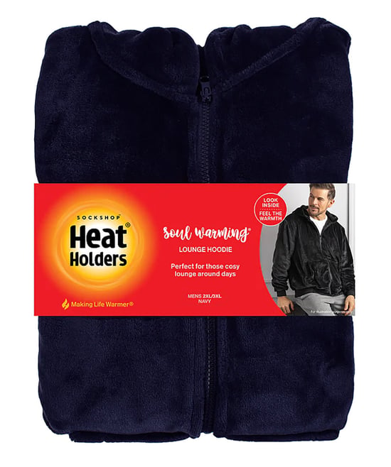 Heat Holders - Herr Soul Warming Soft Fleece Lounge Hoodie - Marin - Image 2