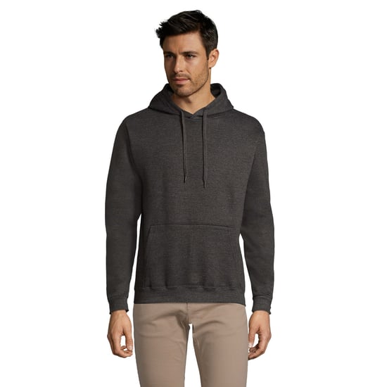 SOLS Snake Unisex Hooded Sweatshirt / Hoodie (Charcoal Marl) - Image 4