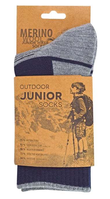 Kids Merino Wool Hiking Socks | Comodo | Anti Blister Socks - Navy - Image 2