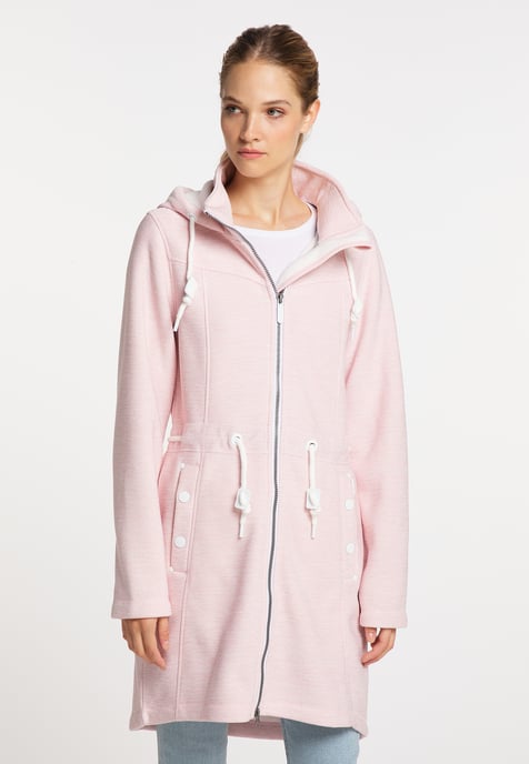 ICEBOUND Knitted fleece coat women old pink melange - Image 2