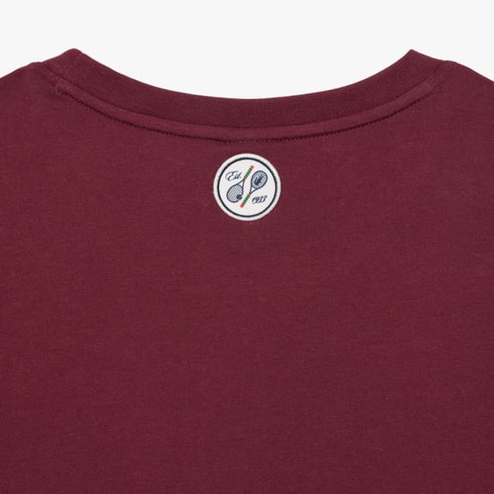 Men's Lacoste Roland-Garros Edition Cotton Tennis T-Shirt in Red
