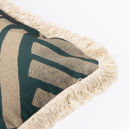 Paoletti Oromo Geometric Fringed Cushion Cover