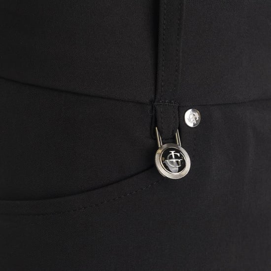Island Green Dames/Dames Stretch Golfshorts (Zwart) - Image 3