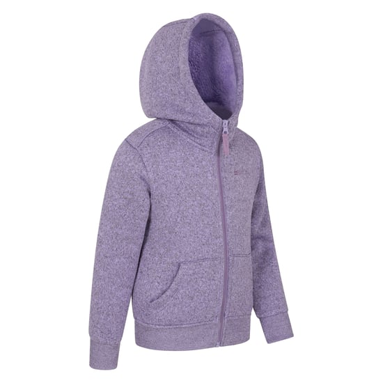 Mountain Warehouse Childrens/Kids Nevis Faux Fur Lined Hoodie (Purple) - Image 3