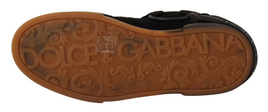 Dolce & Gabbana Men's Black Leather Low Top Casual Sneakers