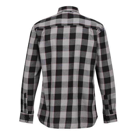 Regatta Mens Lance Checked Shirt (Dark Grey/Black)