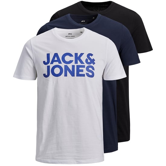 JACK&JONES men's Jjecorp logo multi-pack T-shirts, basic short sleeve, 3-pack