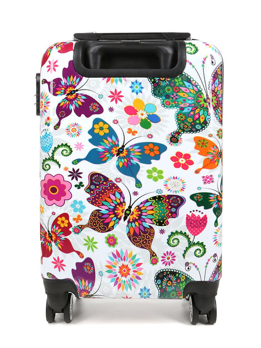 Hard Shell Printed 4 Wheel Travel Cabin Luggage Suitcase