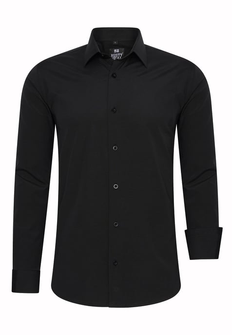 Rusty Neal Overhemden Overhemd Slim Fit Zwart - Image 1