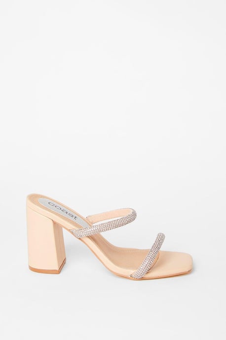 Tyla Diamante High Block Heeled Sandals