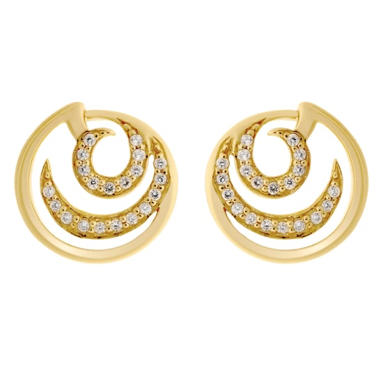 Orphelia 'Elaine' Women's 925 Sterling Silver Set: Chain-Pendant + Earrings - Gold SET-7084/2