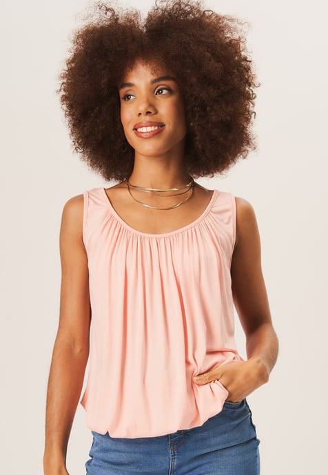 Rouse Neck Oversized Sleeveless Top - Image 1