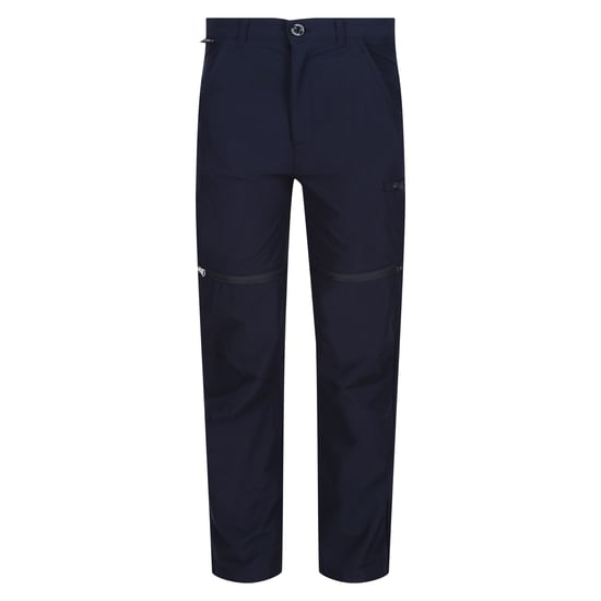 Regatta Childrens/Kids Highton Stretch Zip-Off Walking Trousers (Navy) - Image 1