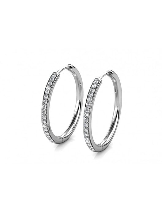Eleganta örhängen - silver och kristall - Image 5