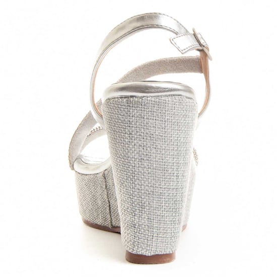 MonteVita Wedge Sparto Sandal Wesparto8 in Zilver - Image 6