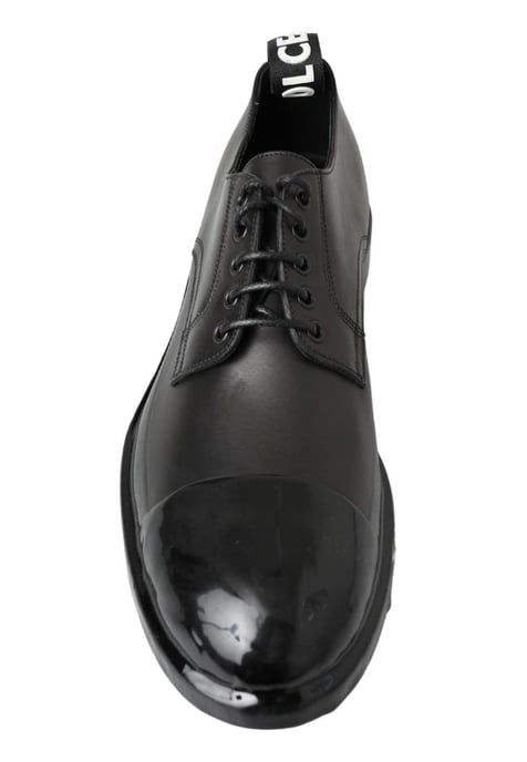 Dolce & Gabbana Men's Black Leather Derby Dress Shoes