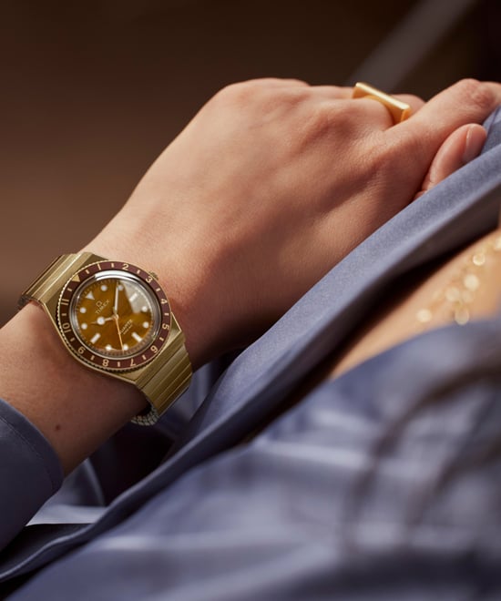Timex Q Diver Inspiratie Dames Gouden Horloge TW2V92500 - Image 6