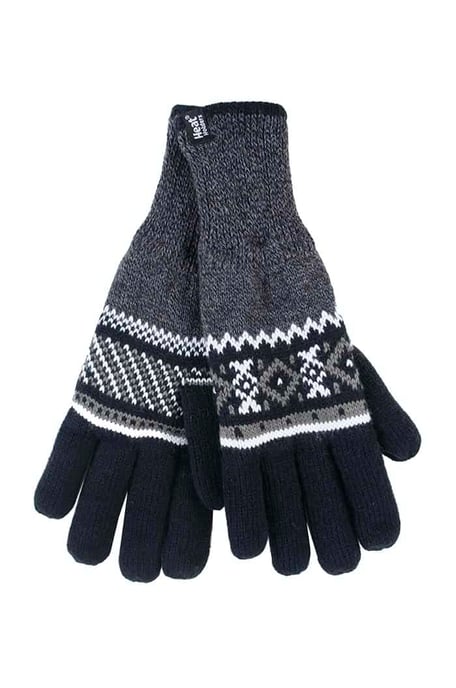 Heat Holders - Nordic Fleece gevoerde herenhandschoenen - Zwart (Karlstad) - Image 1