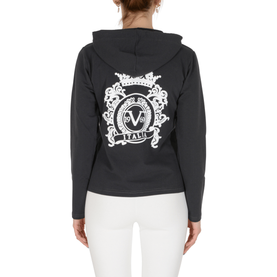 19V69 Italia Womens Hoodie Dark Grey ELEANA HOODIE DARK GREY