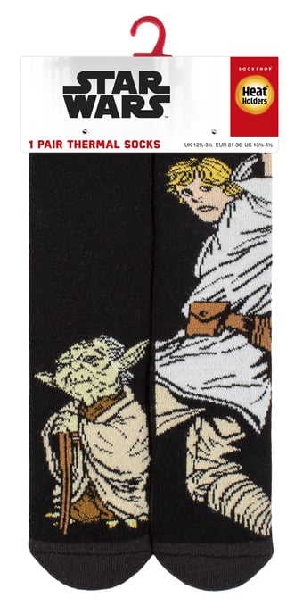 Star Wars-strumpor för barn | Heat Holders Lite | Vinternyheter för pojkar - Luke & Yoda - Image 2