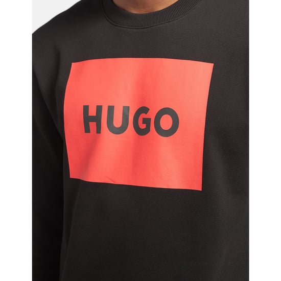 Men's Hugo Boss Cotton-Terry With Logo Sweatshirt in Black