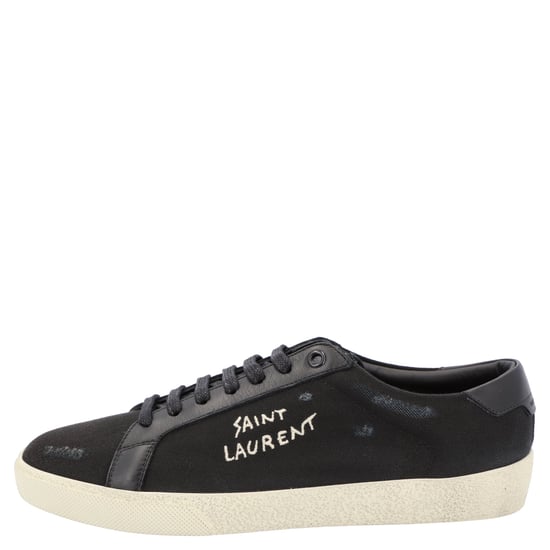Saint Laurent Court Classic Sl/06 Broderade Sneakers Svart - Image 2