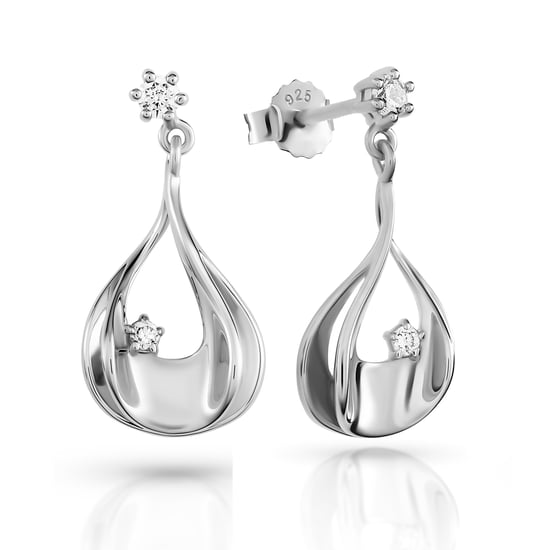 Orphelia 'Etoile' Women's 925 Sterling Silver Set: Chain-Pendant + Earrings - Silver SET-7524