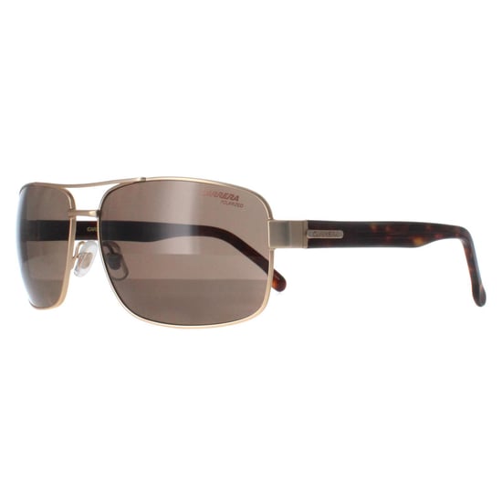 Carrera Rectangle Mens Gold with Havana Bronze Polarized Carrera 8063/S