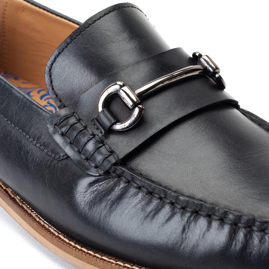 Base London Madison leren herenpantoffels zwart - Image 6