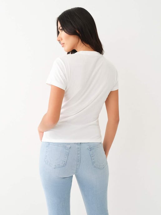 Slim Crew Neck Tee in White
