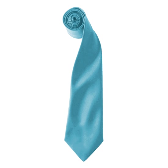 Premier Colours Mens Satin Clip Tie (Pack of 2) (Turquoise) - Image 1