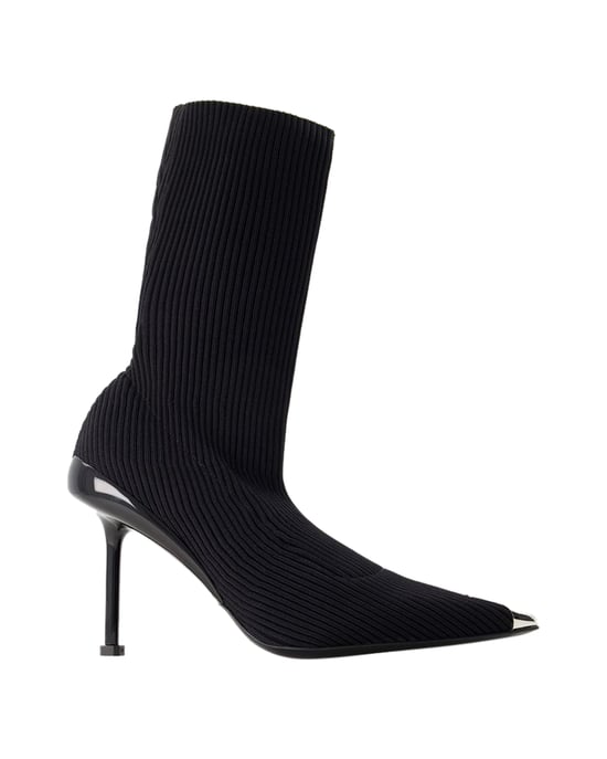 Pointed-toe Ankle Boots - Alexander Mcqueen - Leather - Black - Image 1