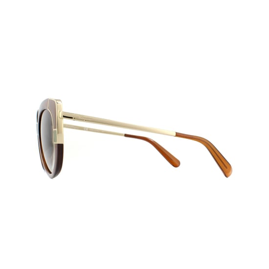 Salvatore Ferragamo Sunglasses SF890S 210 Crystal Brown Grey Gradient