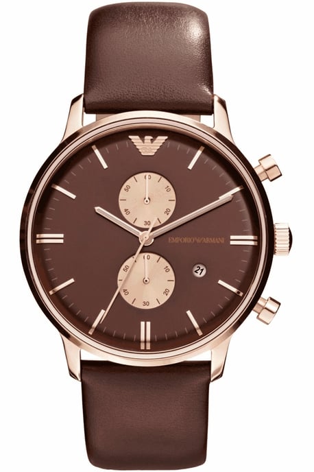 Emporio Armani Mens Watch Quartz gold - Image 1