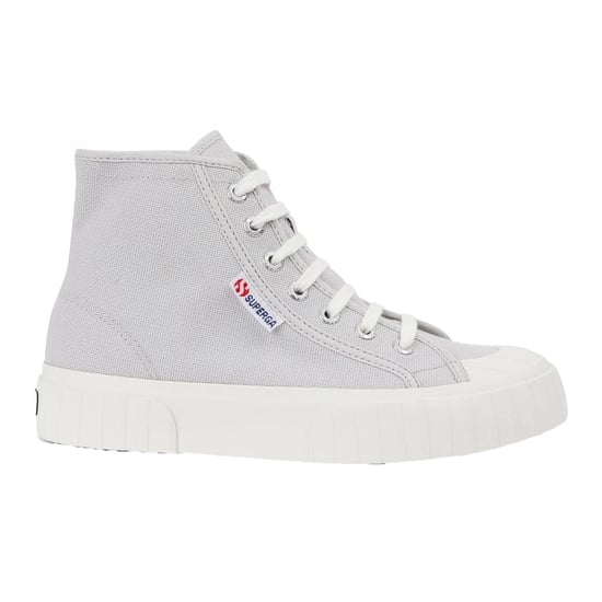 Superga Womens/Ladies 2696 Stripe High Tops (Grey Silver/Avorio)