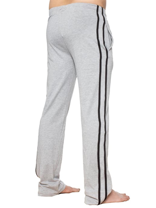 Enzo | Mens T-Shirt & Pants Loungewear Set - Black/Grey - Image 4
