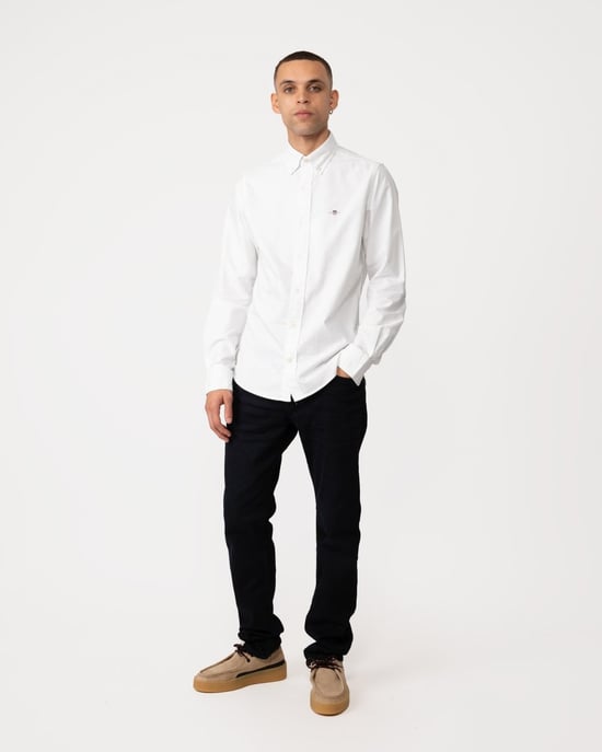 GANT Mens Slim Fit Long Sleeve Oxford Shirt